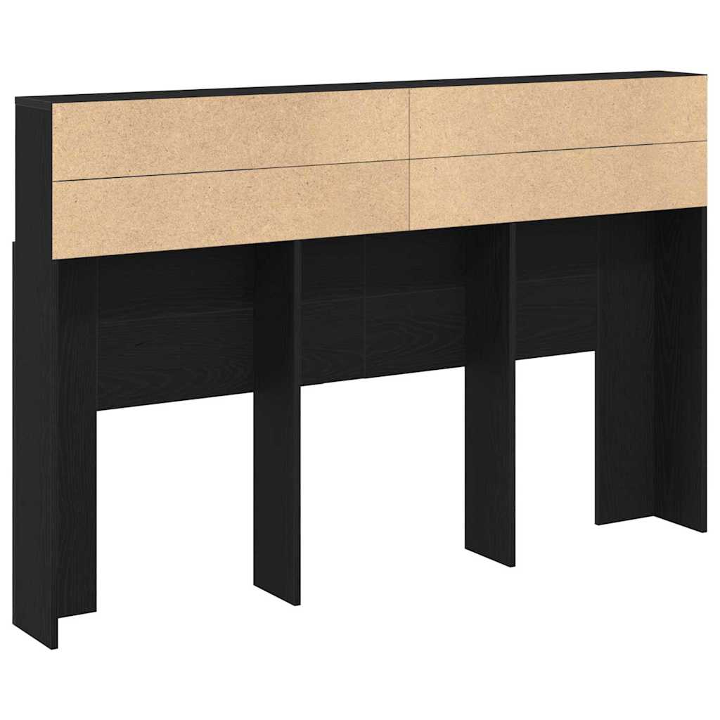 Hodegavlskap Svart Eik 160 x 19 x 103,5 cm Konstruert tre