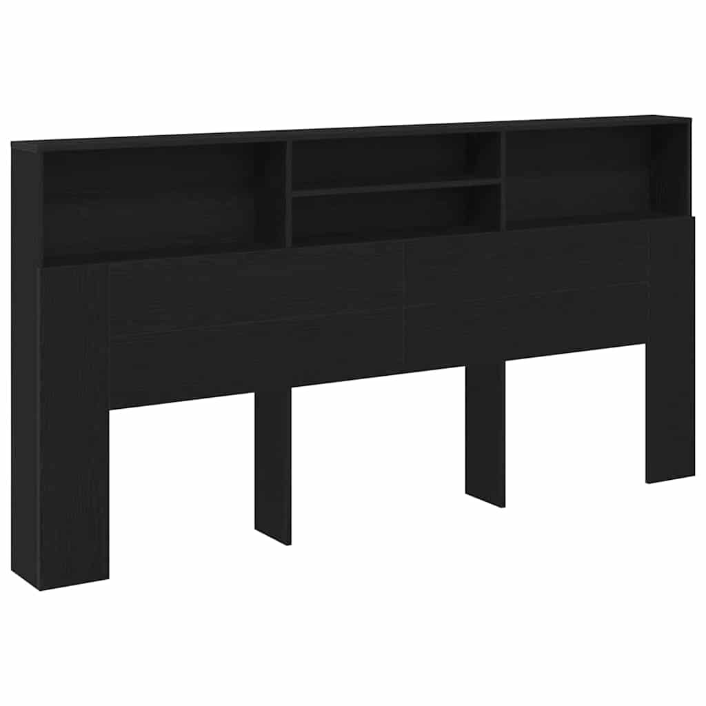 Hodegavlskap Svart Eik 200 x 19 x 103,5 cm Konstruert tre