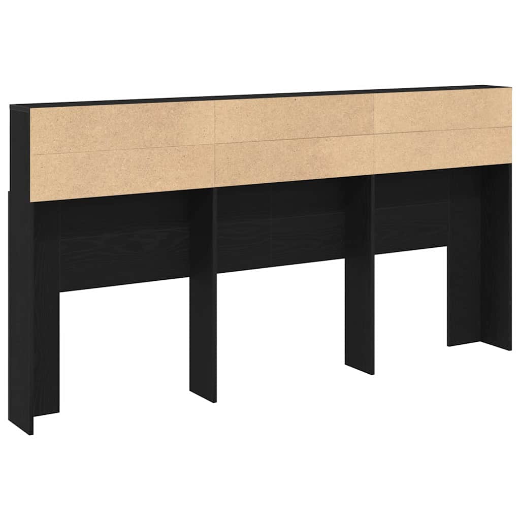 Hodegavlskap Svart Eik 200 x 19 x 103,5 cm Konstruert tre