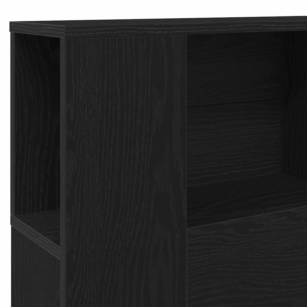 Hodegavlskap Svart Eik 200 x 18,5 x 102,5 cm Konstruert tre