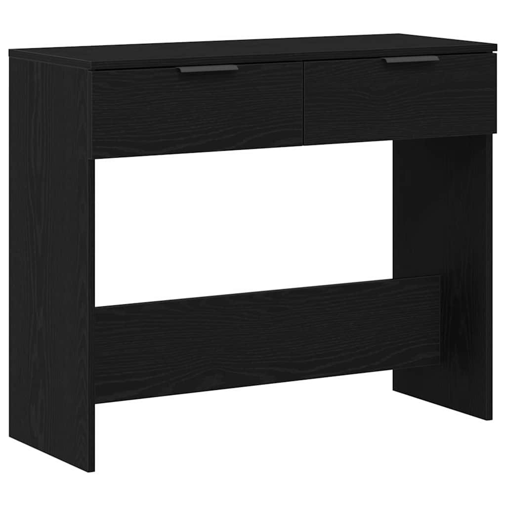 Konsollbord med skuff Svart Eik 30 x 36 x 75 cm Konstruert tre