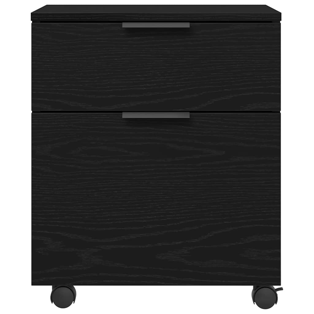 Arkivskap med skuff Svart Eik 45 x 38 x 54 cm Konstruert tre