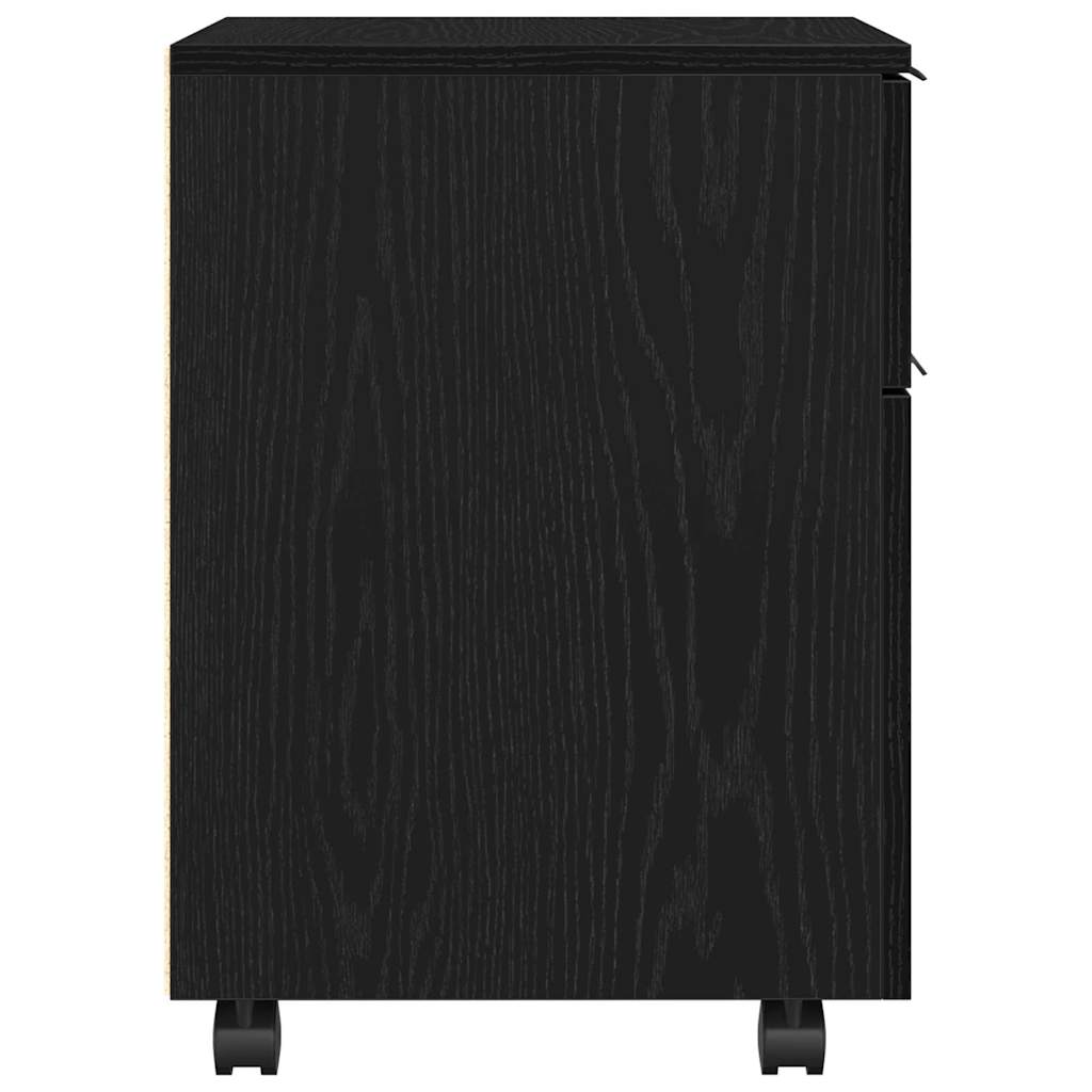 Arkivskap med skuff Svart Eik 45 x 38 x 54 cm Konstruert tre