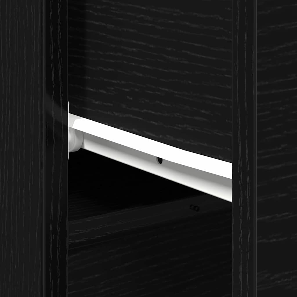 Serviesskap 2 pcs Svart Eik 30 x 30 x 70 cm Konstruert tre