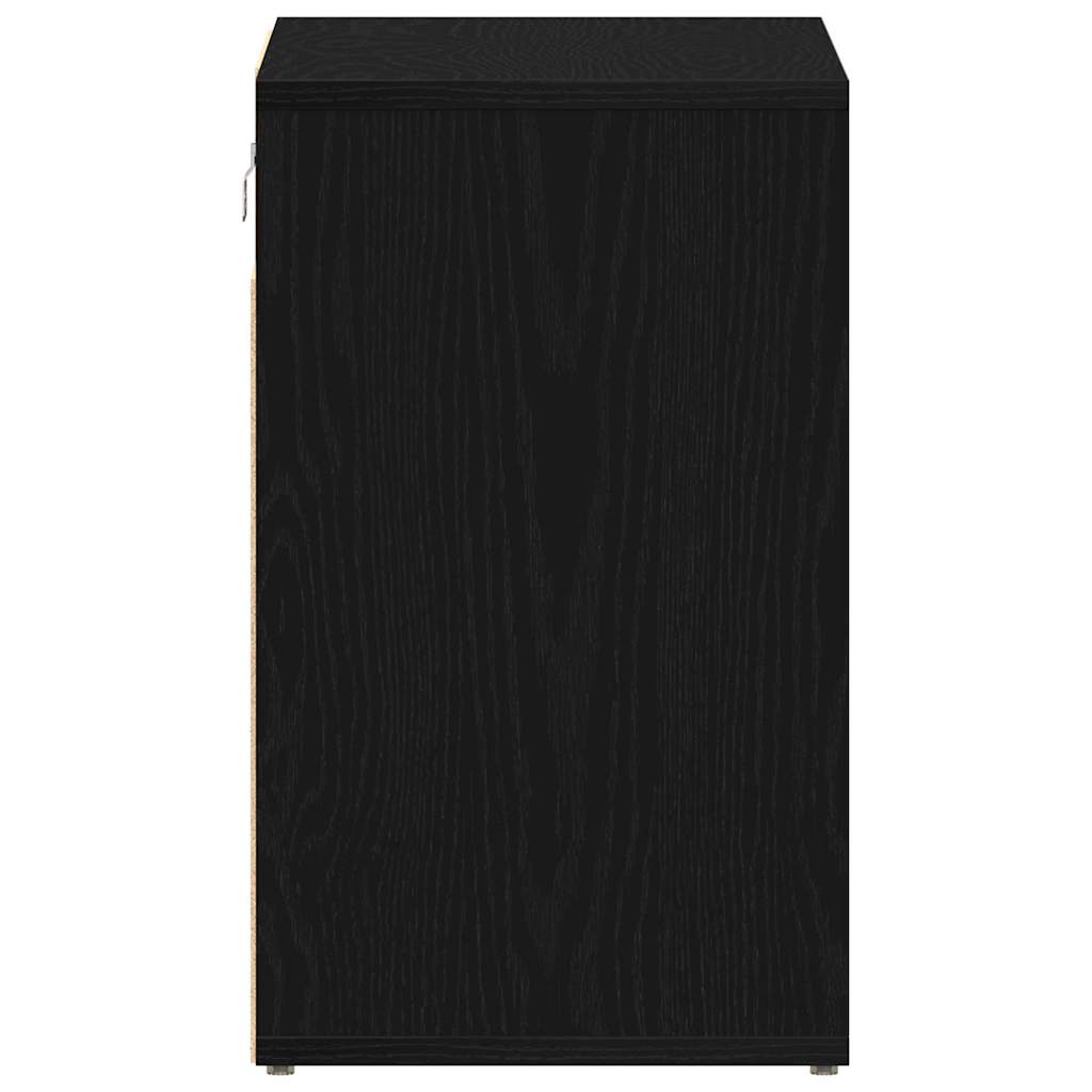 Sko Skap med hylle Svart Eik 52 x 30 x 50,5 cm Konstruert tre