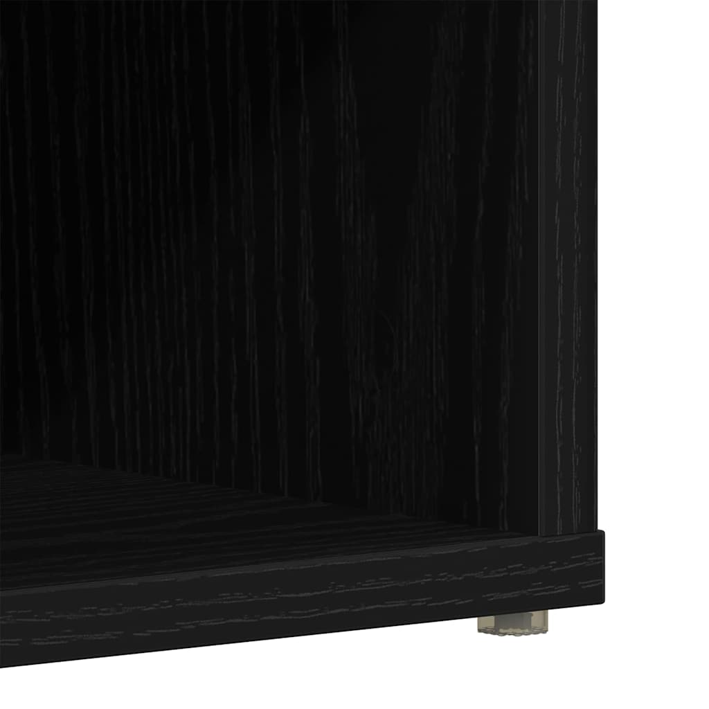 Sko Skap 2 pcs Svart Eik 52 x 30 x 50,5 cm Konstruert tre