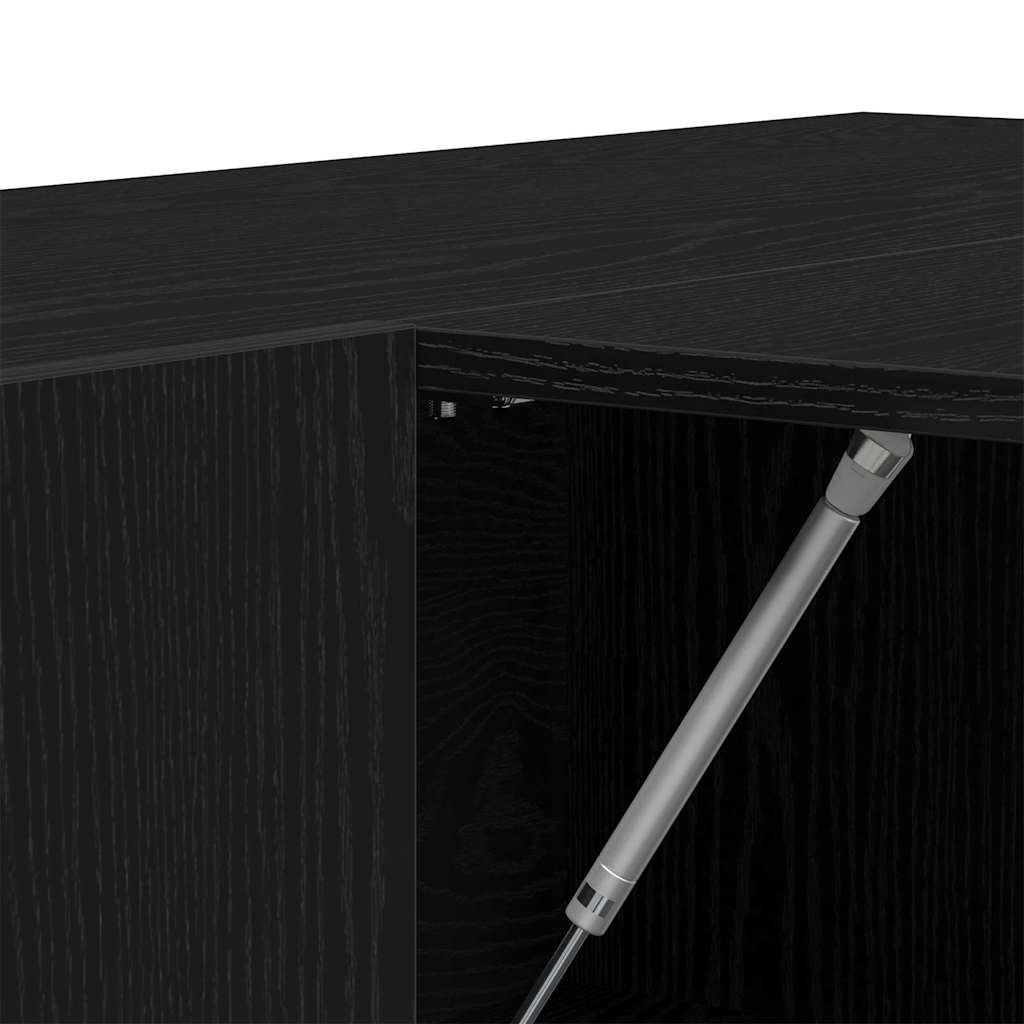 Gangskap med hylle Svart Eik 97,5 x 37 x 99 cm Konstruert tre