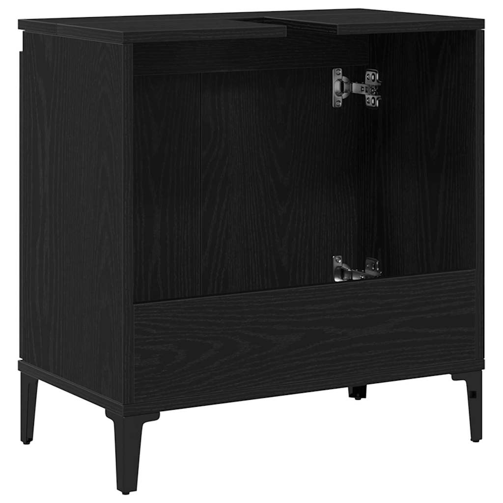Baderomsvaskeskap Svart Eik 58 x 33 x 60 cm Konstruert tre