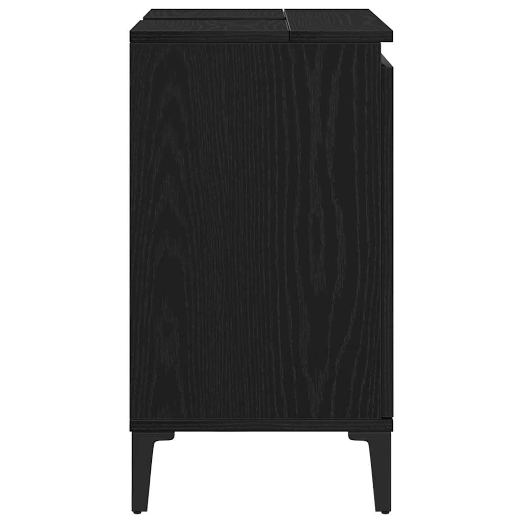 Baderomsvaskeskap Svart Eik 58 x 33 x 60 cm Konstruert tre