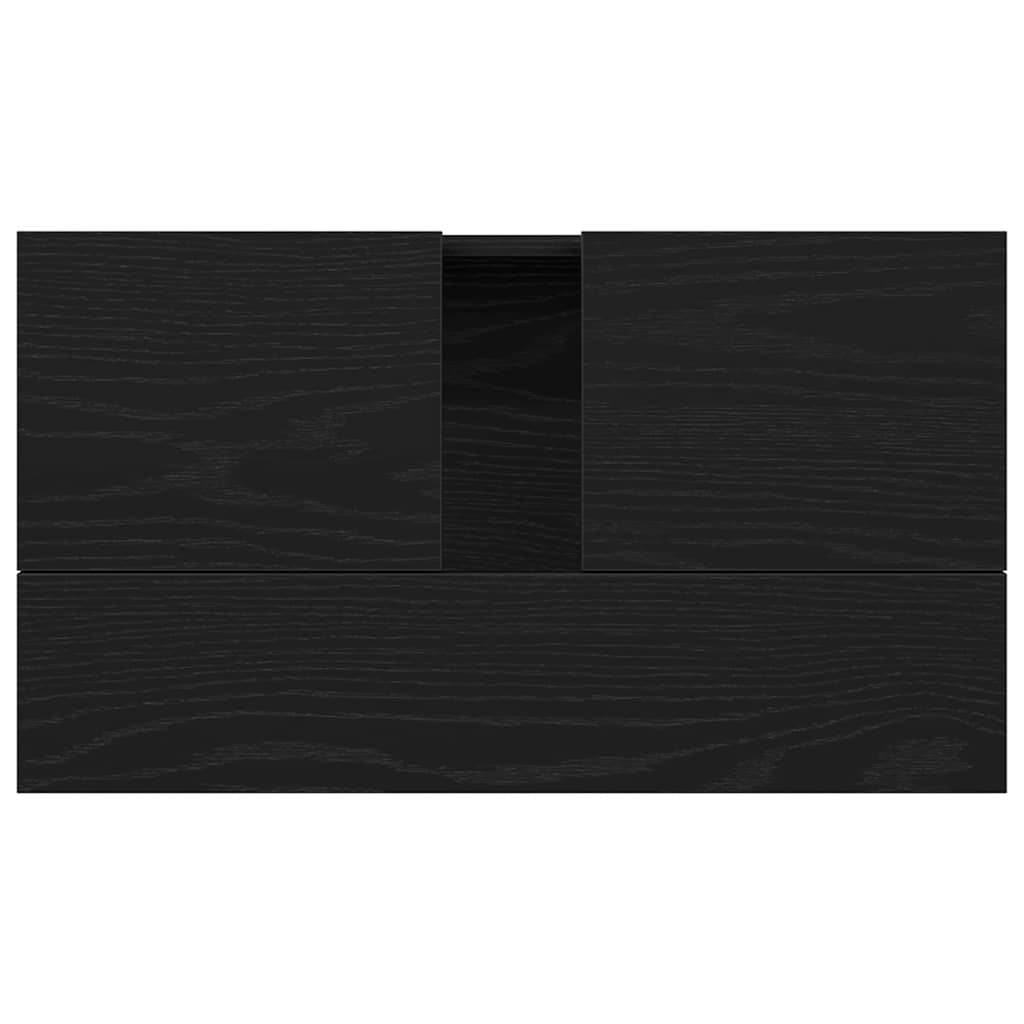 Baderomsvaskeskap Svart Eik 58 x 33 x 60 cm Konstruert tre