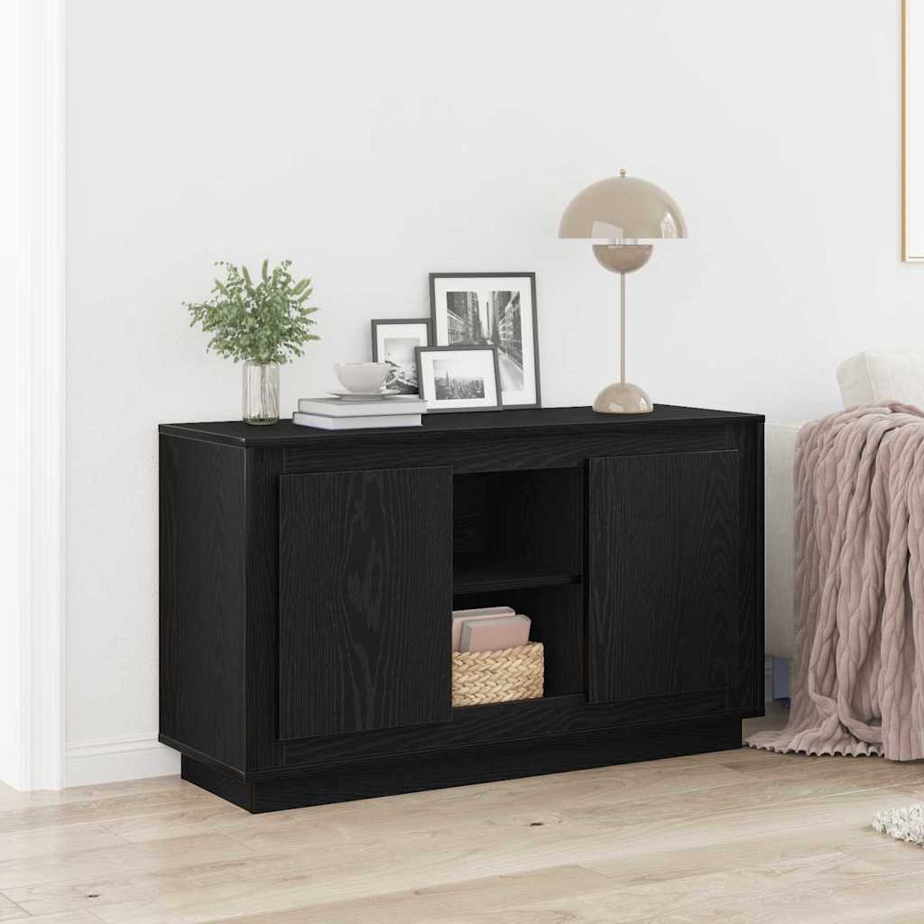 Serviesskap Svart Eik 102 x 35 x 60 cm Konstruert tre