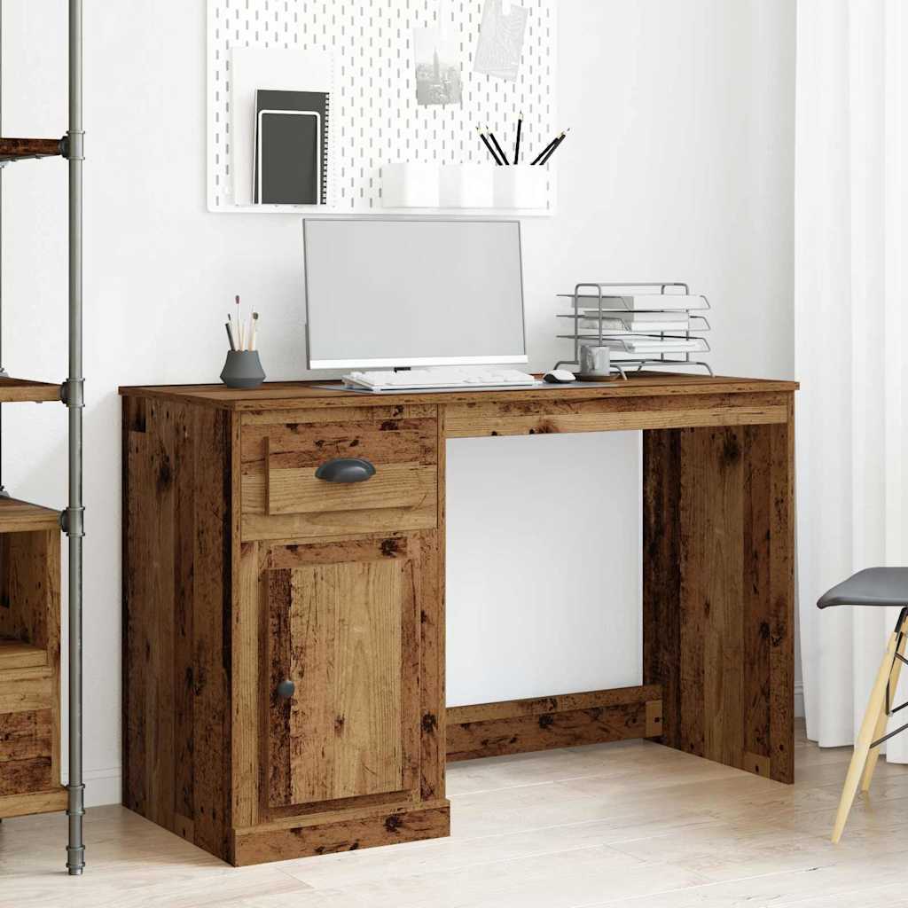 Skrivebord med skuff Gamle tre 50 x 115 x 75 cm Konstruert tre vidaXL