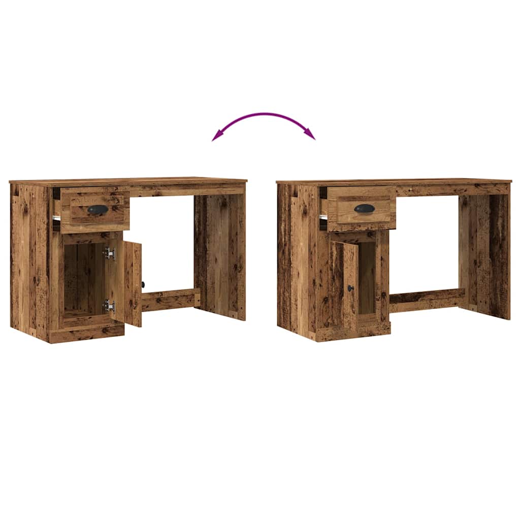 Skrivebord med skuff Gamle tre 50 x 115 x 75 cm Konstruert tre vidaXL