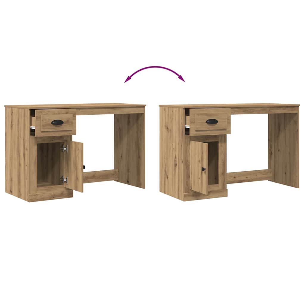 Skrivebord med dør Artisan Eik 50 x 115 x 75 cm Konstruert tre