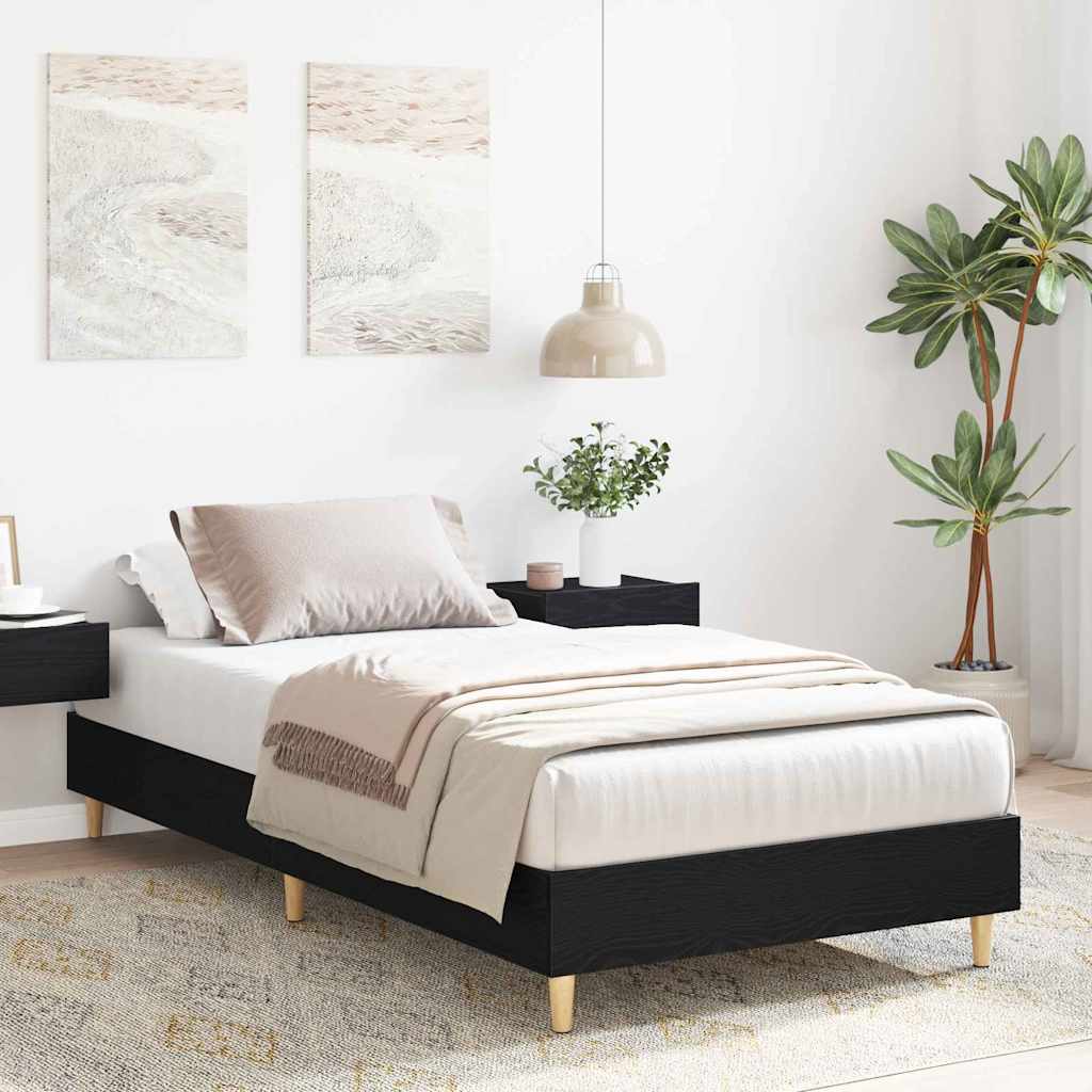 Sengestamme Svart Eik 193 x 78 x 25 cm Konstruert tre