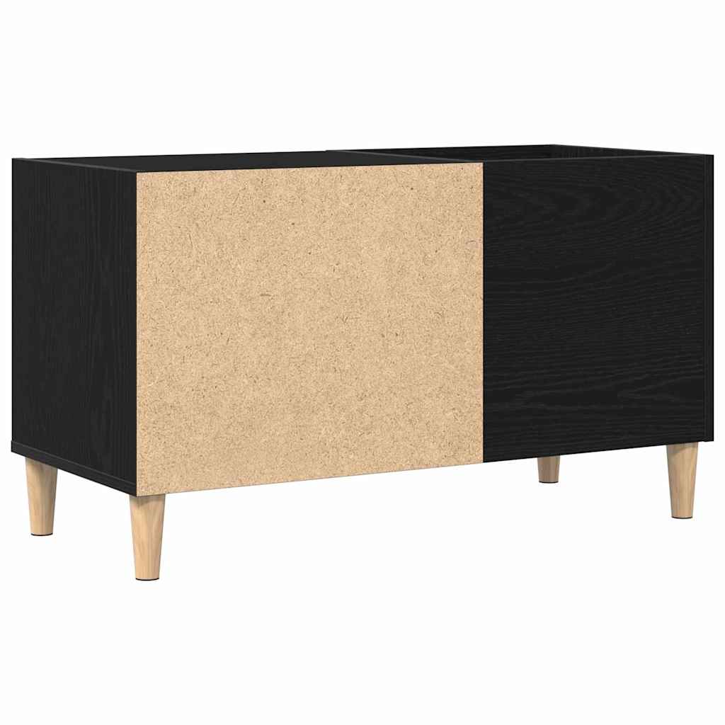Plateskap Svart eik 84,5 x 38 x 48 cm Konstruert tre
