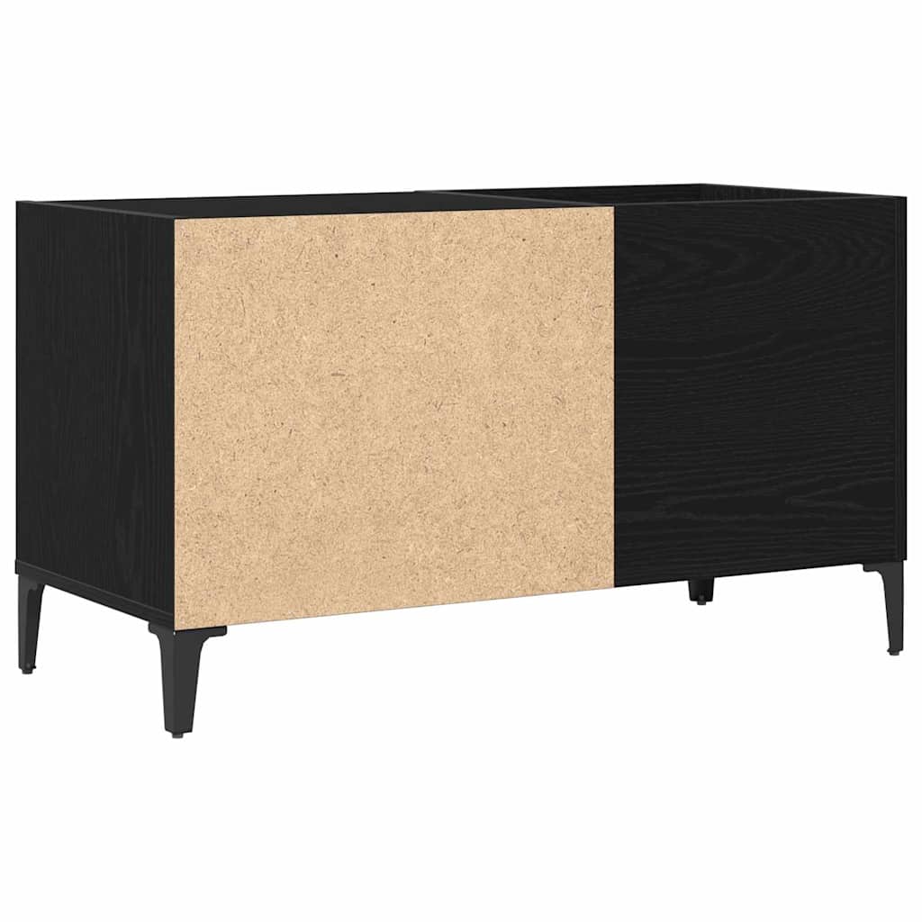 Plateskap med hylle Svart Eik 84,5 x 38 x 48 cm Konstruert tre