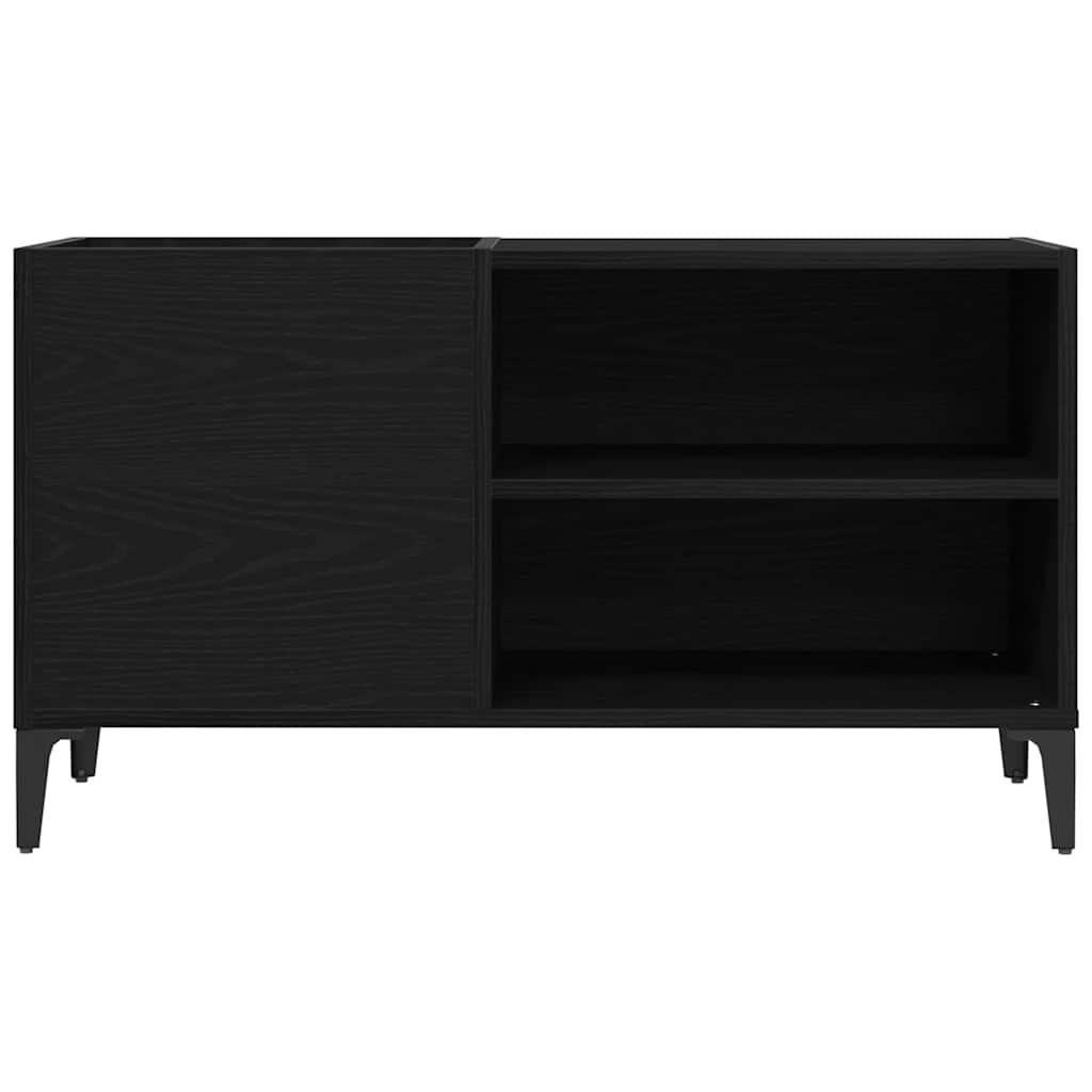 Plateskap med hylle Svart Eik 84,5 x 38 x 48 cm Konstruert tre