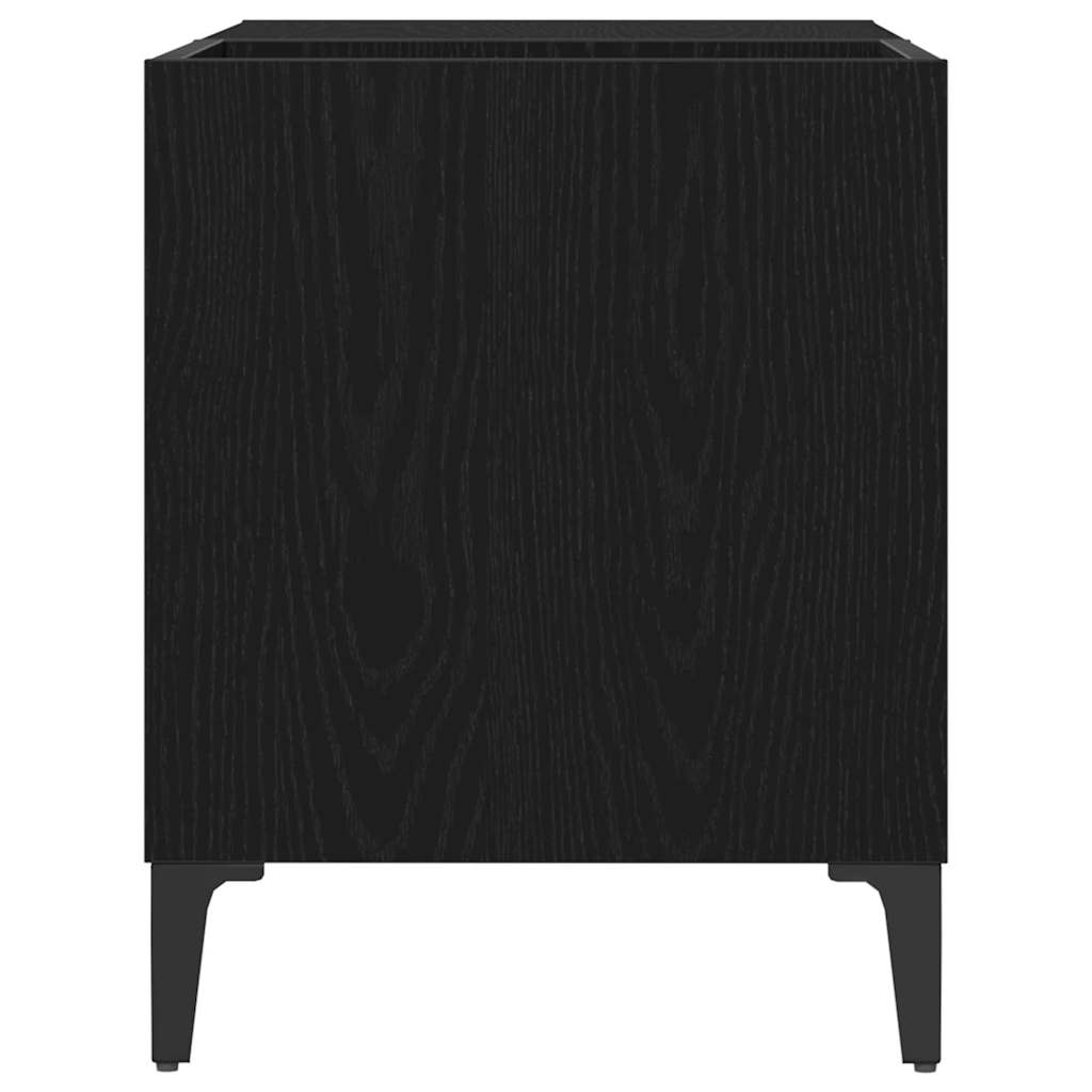 Plateskap med hylle Svart Eik 84,5 x 38 x 48 cm Konstruert tre