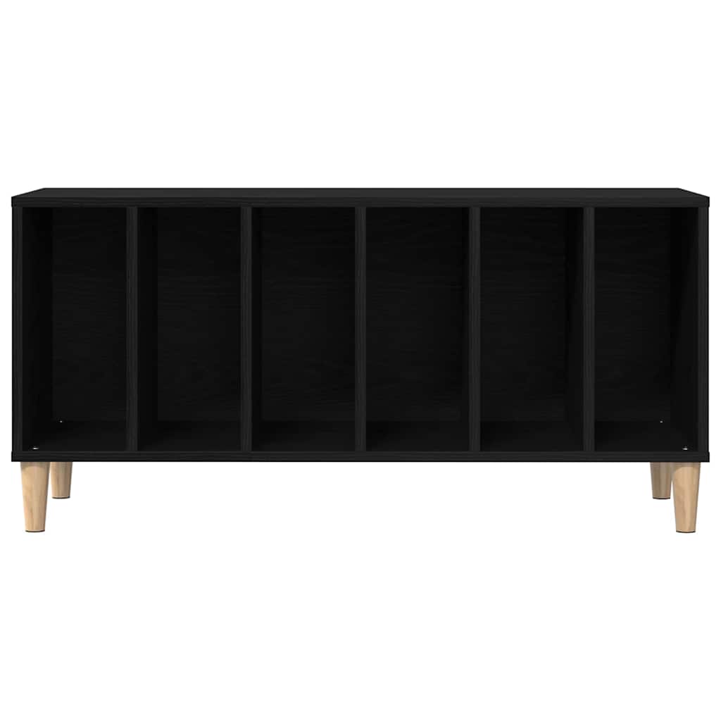 Plateskap med hylle Svart Eik 100 x 38 x 48 cm Konstruert tre