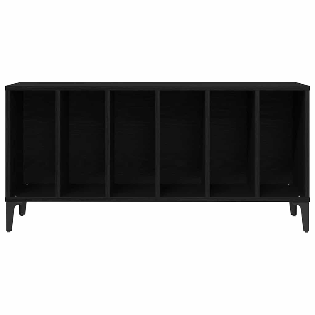 Plateskap med hylle Svart Eik 100 x 38 x 48 cm Konstruert tre