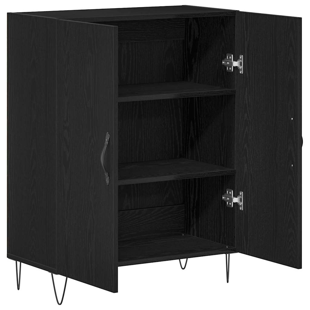 Serviesskap Svart Eik 69,5 x 34 x 90 cm Konstruert tre