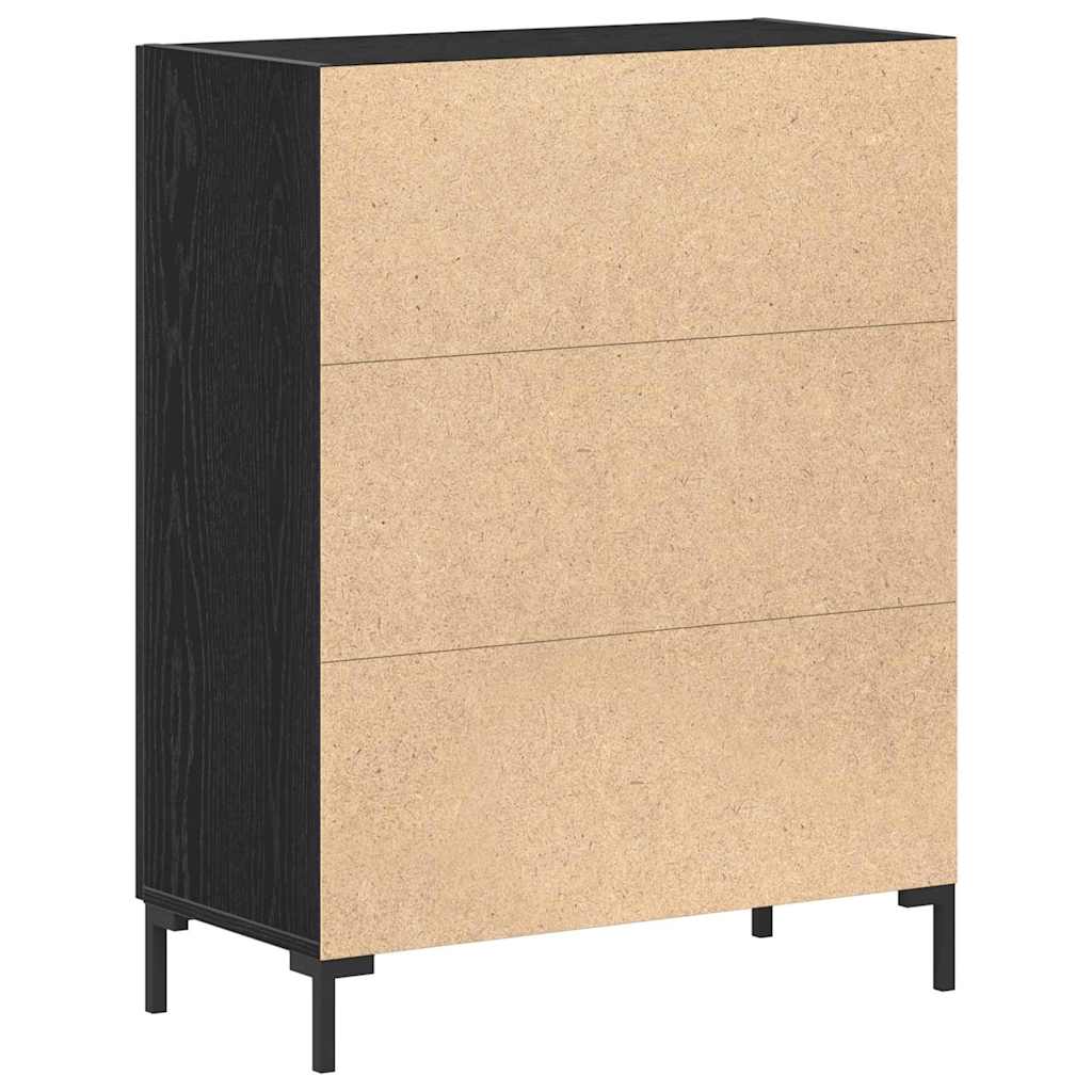 Serviesskap Svart Eik 69,5 x 34 x 90 cm Konstruert tre