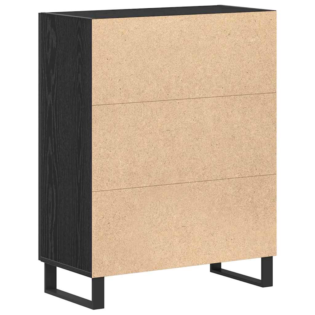Serviesskap Svart Eik 69,5 x 34 x 90 cm Konstruert tre