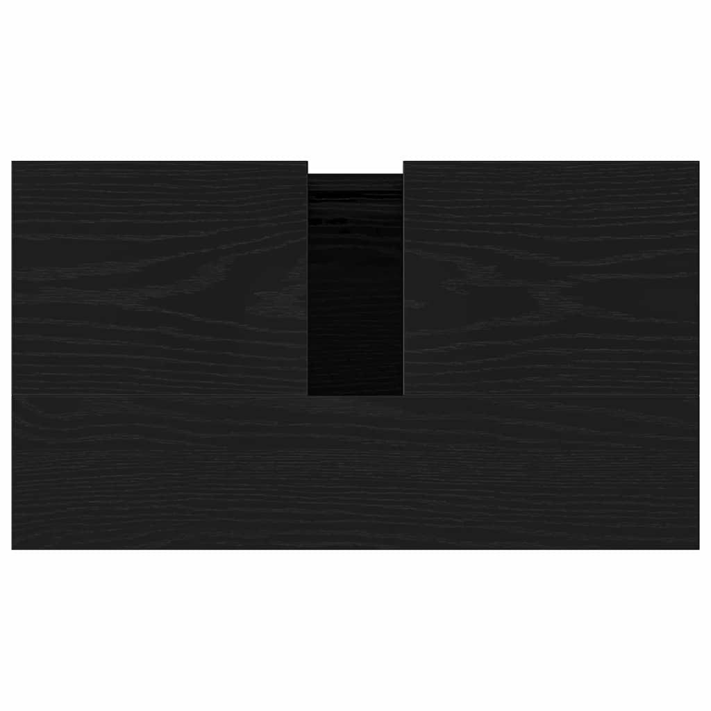 Baderomsvaskeskap Svart Eik 58 x 33 x 60 cm Konstruert tre