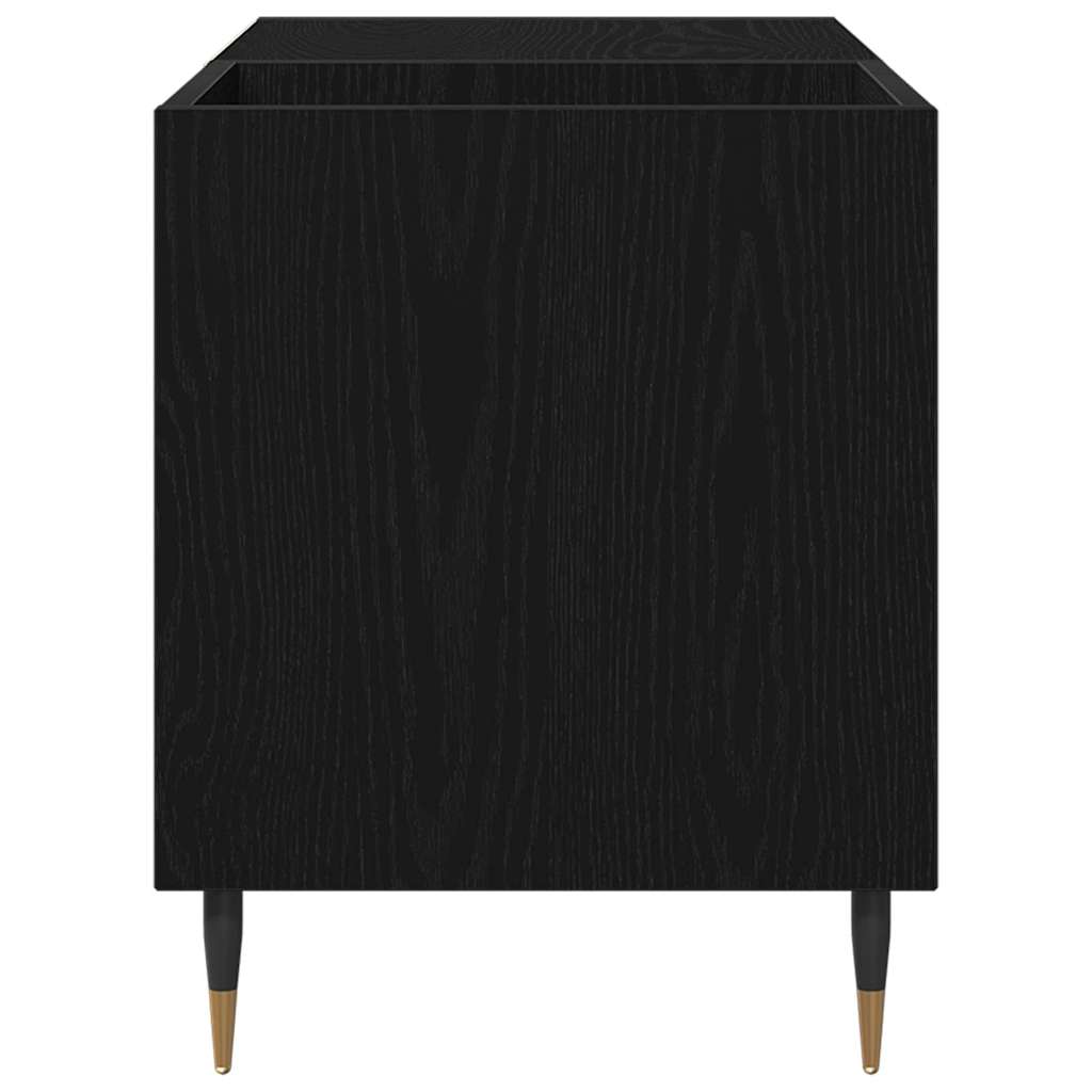 Plateskap med hylle Svart Eik 85 x 38 x 48 cm Konstruert tre