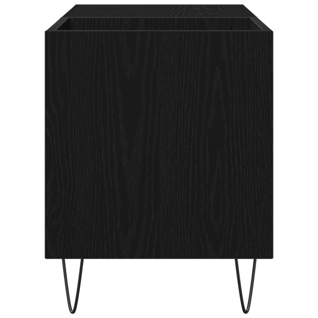 Plateskap med hylle Svart Eik 85 x 38 x 48 cm Konstruert tre