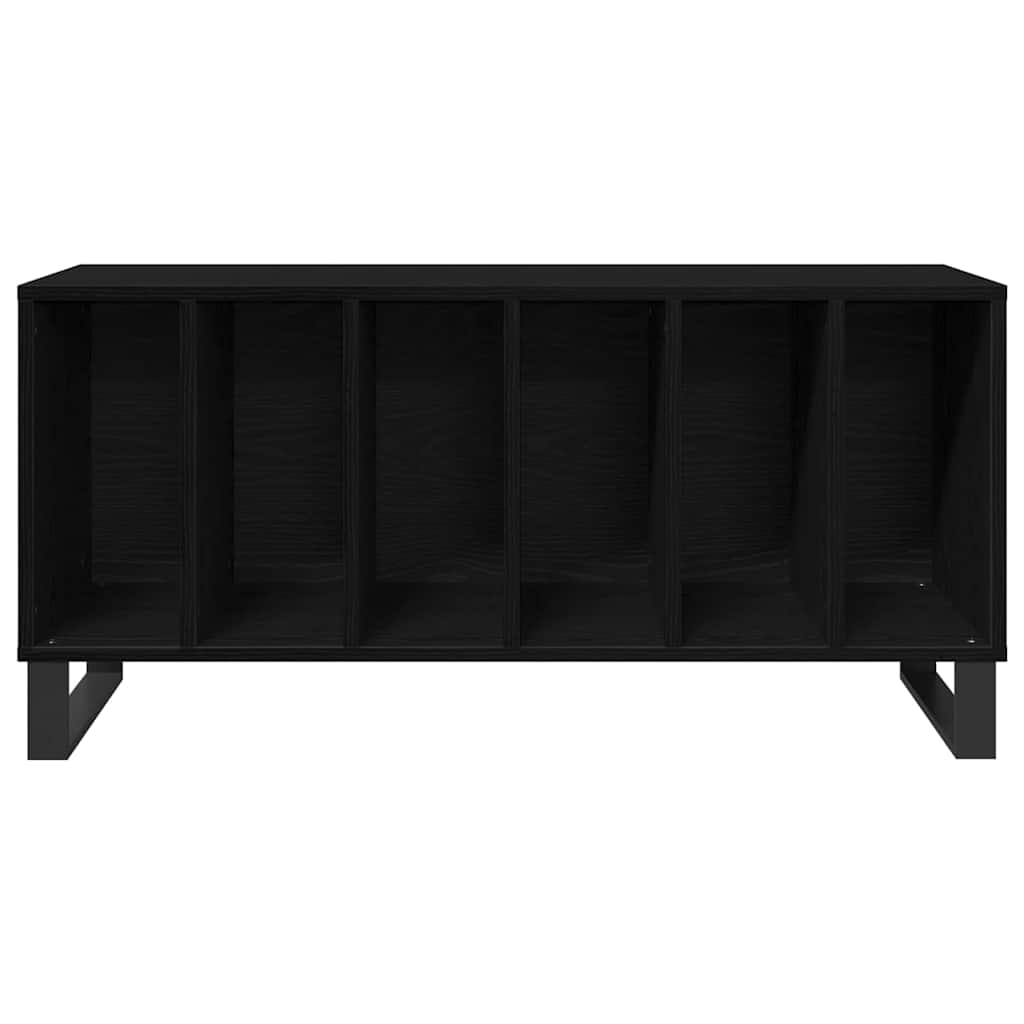 Plateskap med hylle Svart Eik 100 x 38 x 48 cm Konstruert tre
