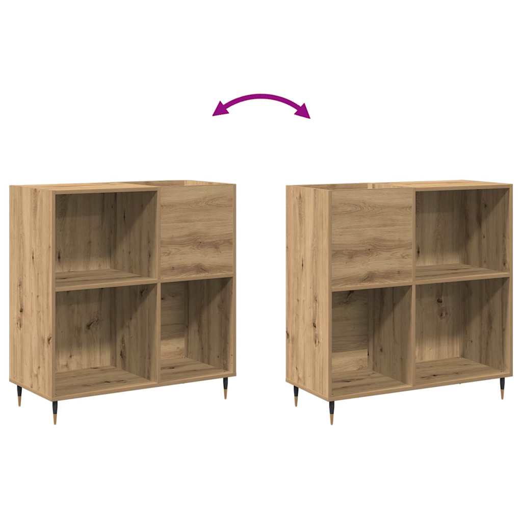 Plateskap med hylle artisan eik 85 x 38 x 89 cm Konstruert tre