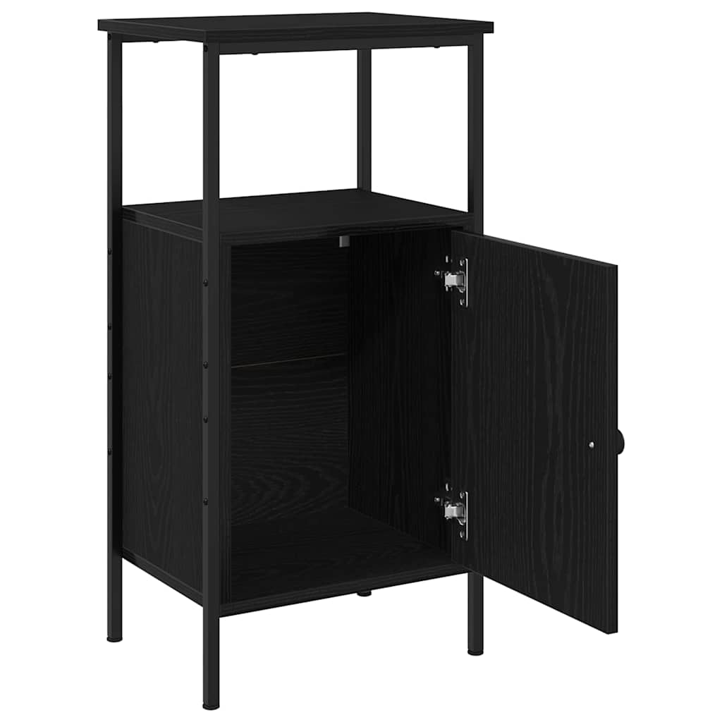 Nattbordskap 2 pcs Svart Eik 41 x 31 x 80 cm Konstruert tre
