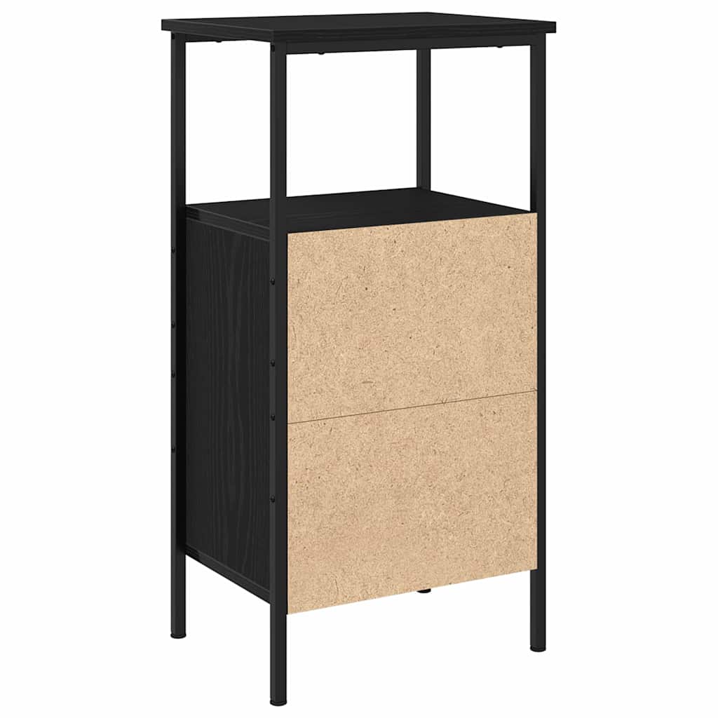 Nattbordskap 2 pcs Svart Eik 41 x 31 x 80 cm Konstruert tre