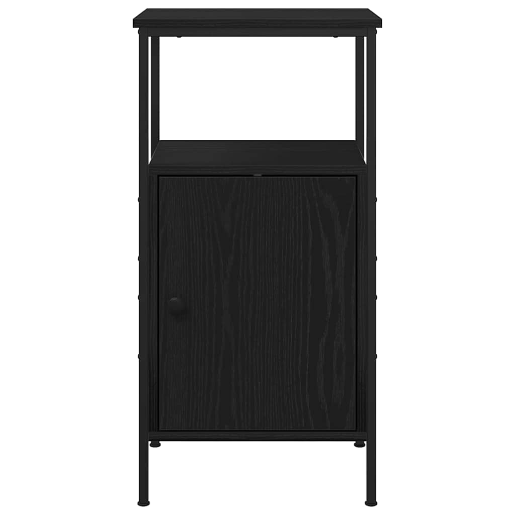 Nattbordskap 2 pcs Svart Eik 41 x 31 x 80 cm Konstruert tre