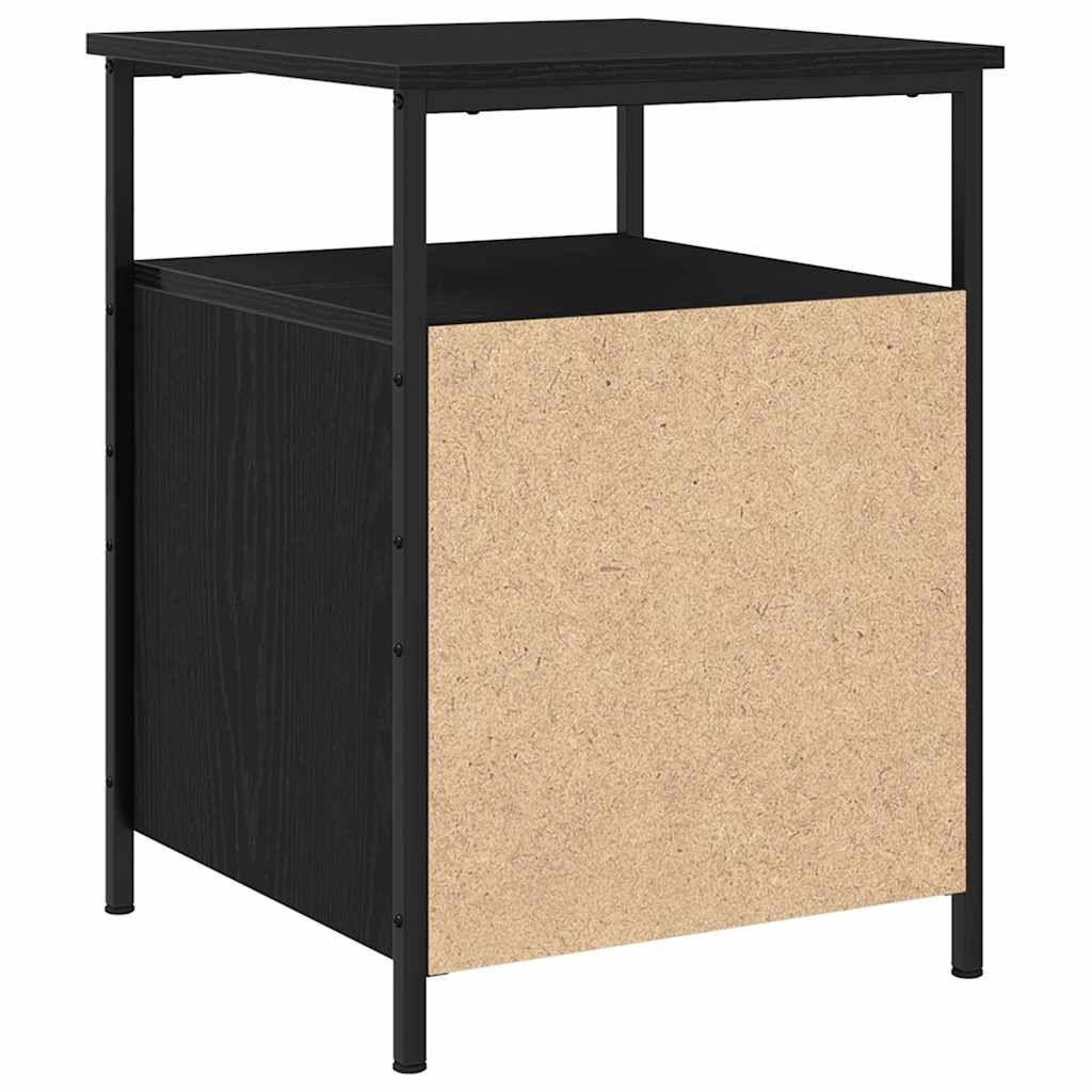 Nattbordskap Svart Eik 34 x 35,5 x 50 cm Konstruert tre