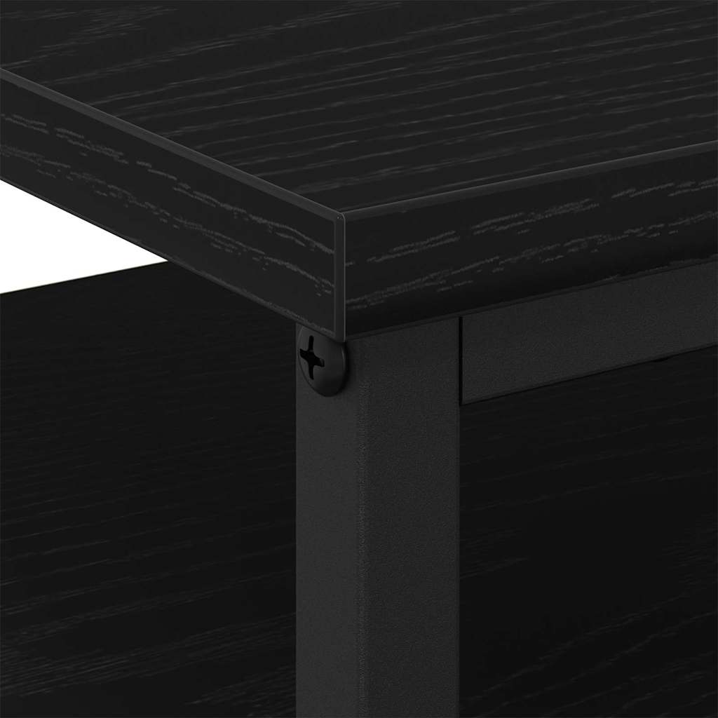 Nattbordskap 2 pcs Svart Eik 34 x 35,5 x 50 cm Konstruert tre