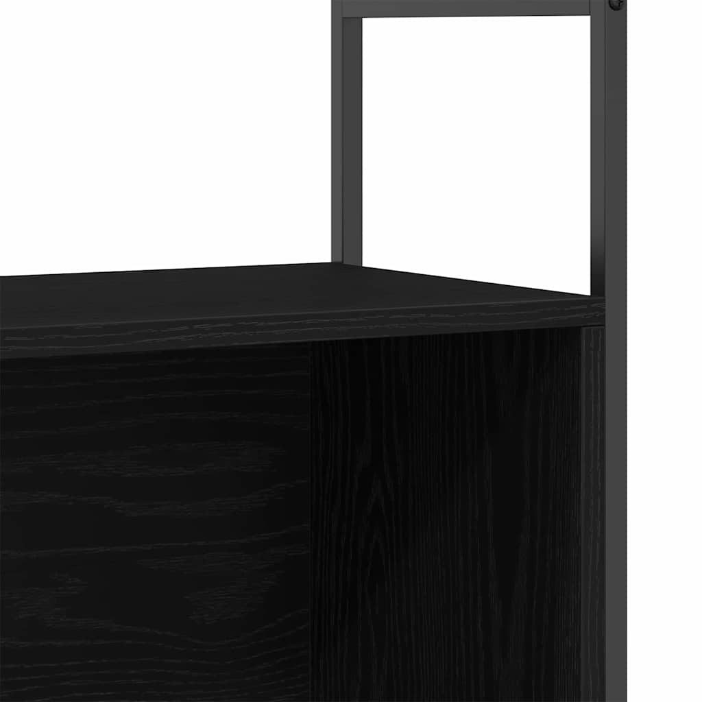 Bokhylle Svart eik 80 x 30 x 78.5 cm Konstruert tre