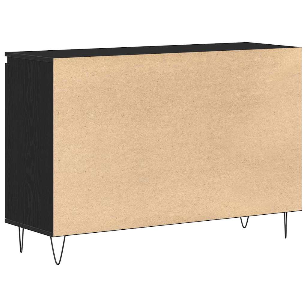 Serviesskap Svart Eik 101,5 x 35 x 70 cm Konstruert tre