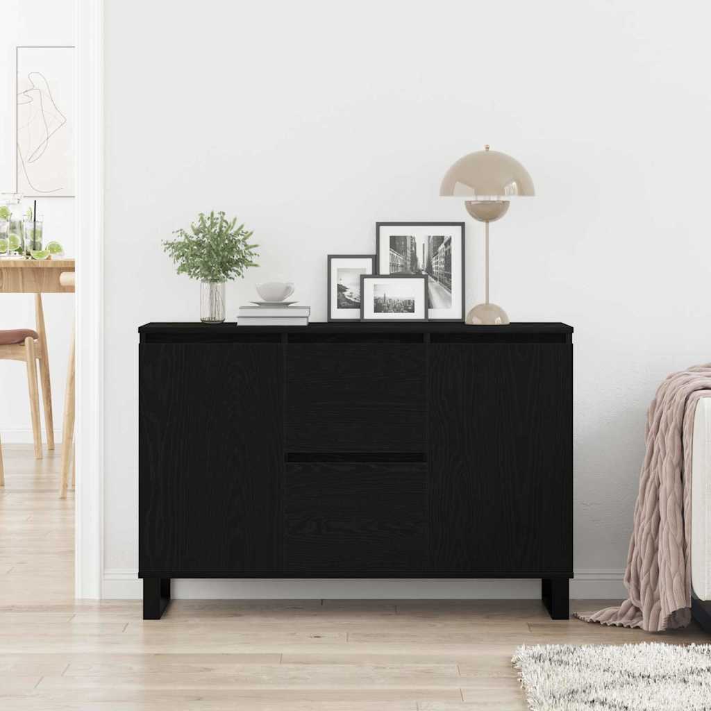 Serviesskap Svart Eik 101,5 x 35 x 70 cm Konstruert tre