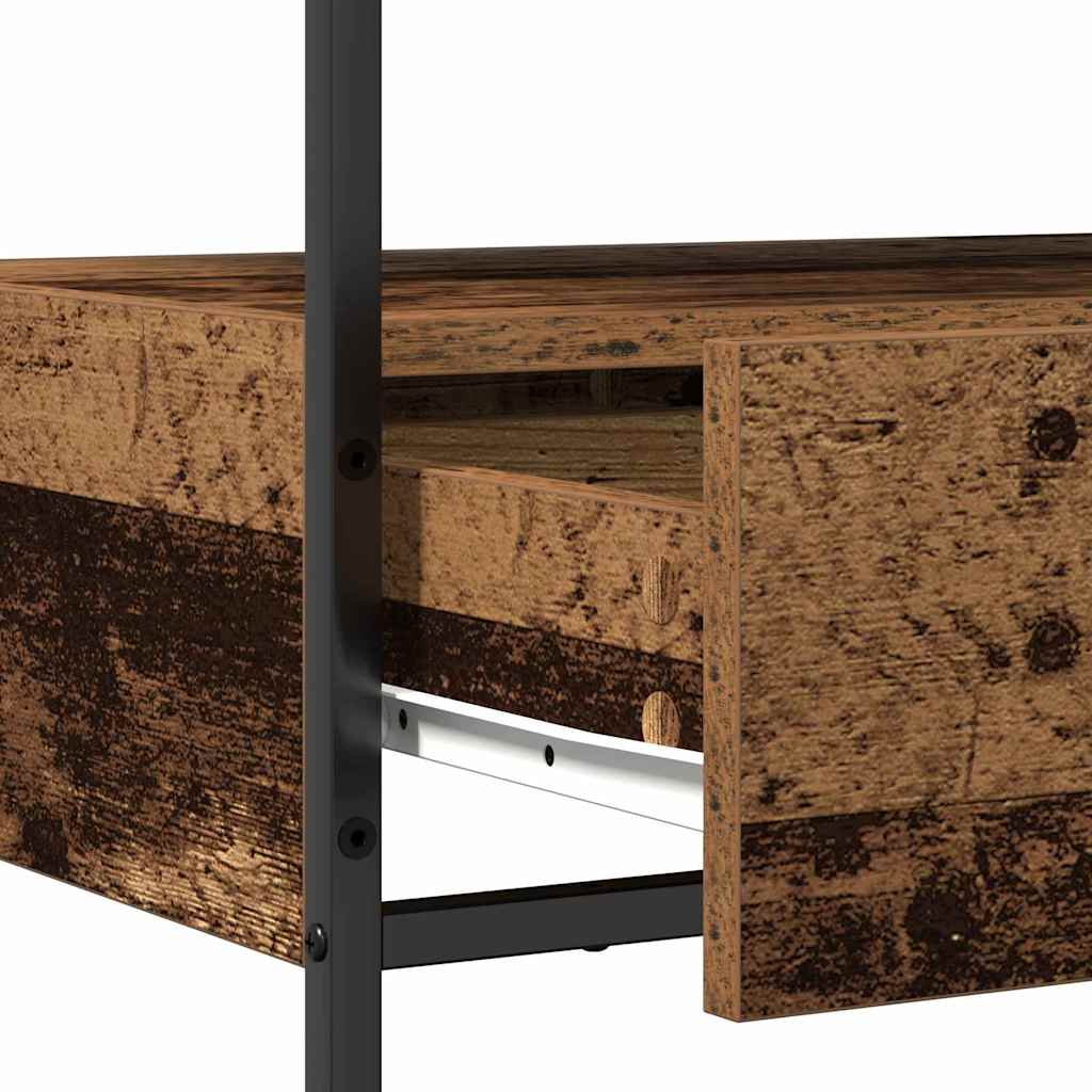 Konsollbord med skuff Gamle tre 75 x 40 x 75 cm Konstruert tre