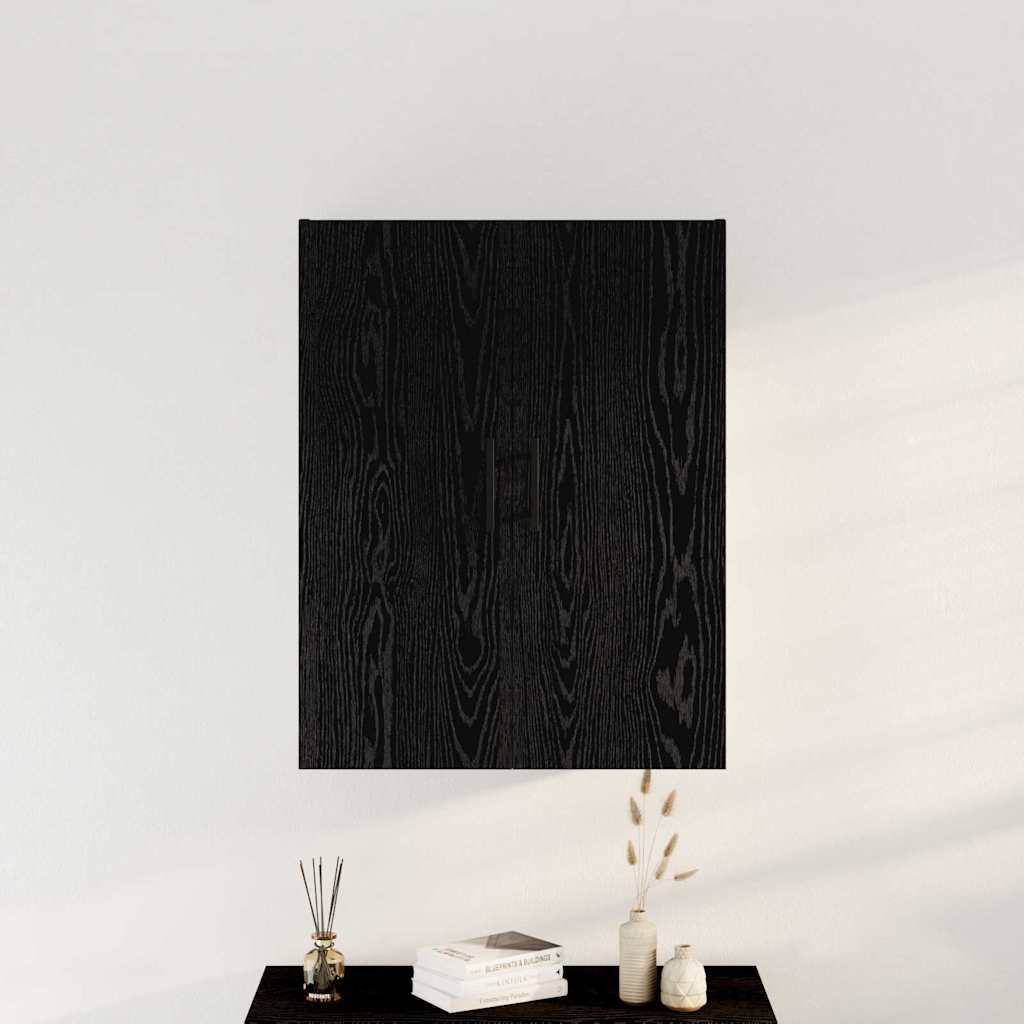 Vegghengt skap Svart Eik 69,5 x 34 x 90 cm Konstruert tre