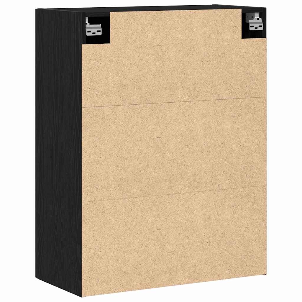 Vegghengt skap Svart Eik 69,5 x 34 x 90 cm Konstruert tre