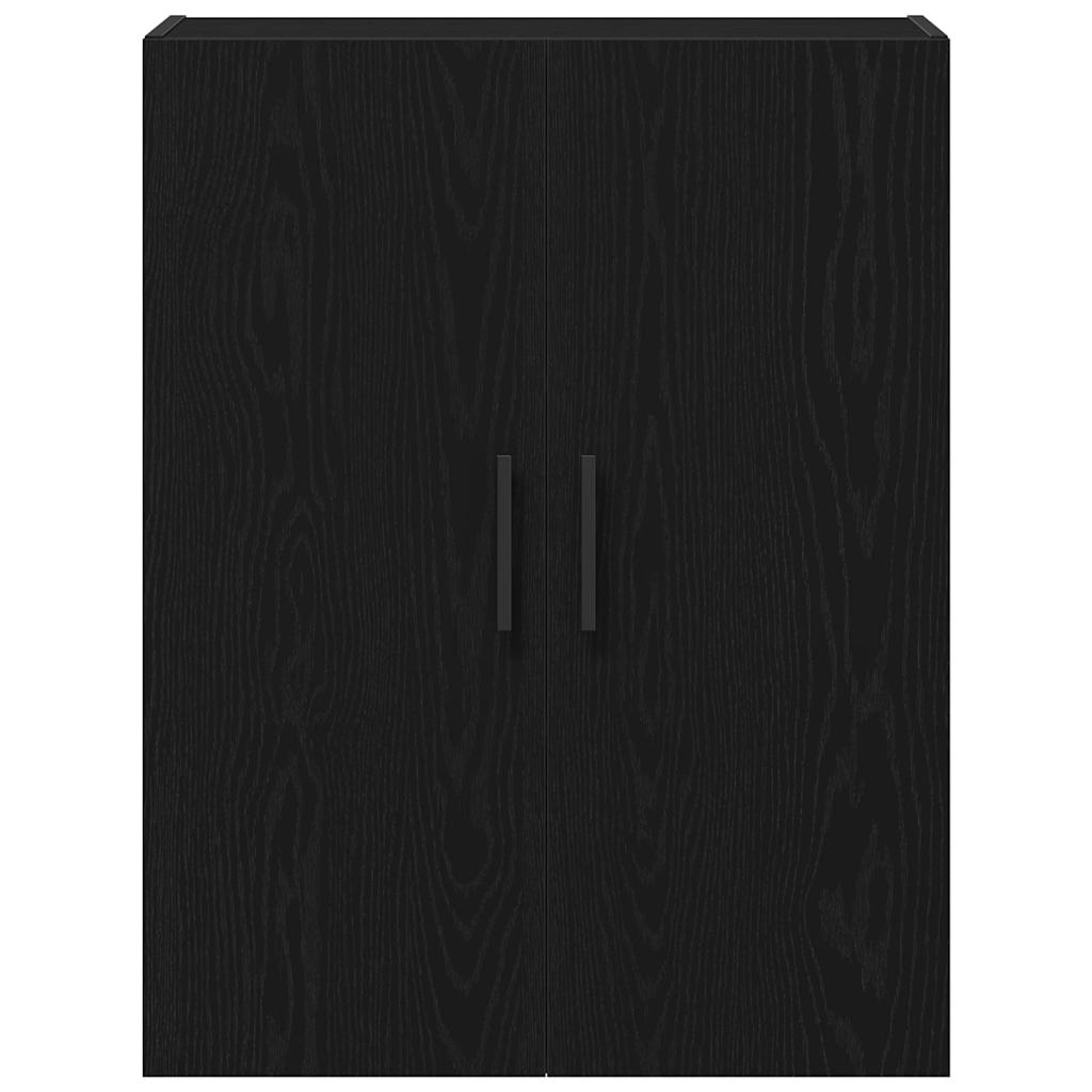 Vegghengt skap Svart Eik 69,5 x 34 x 90 cm Konstruert tre