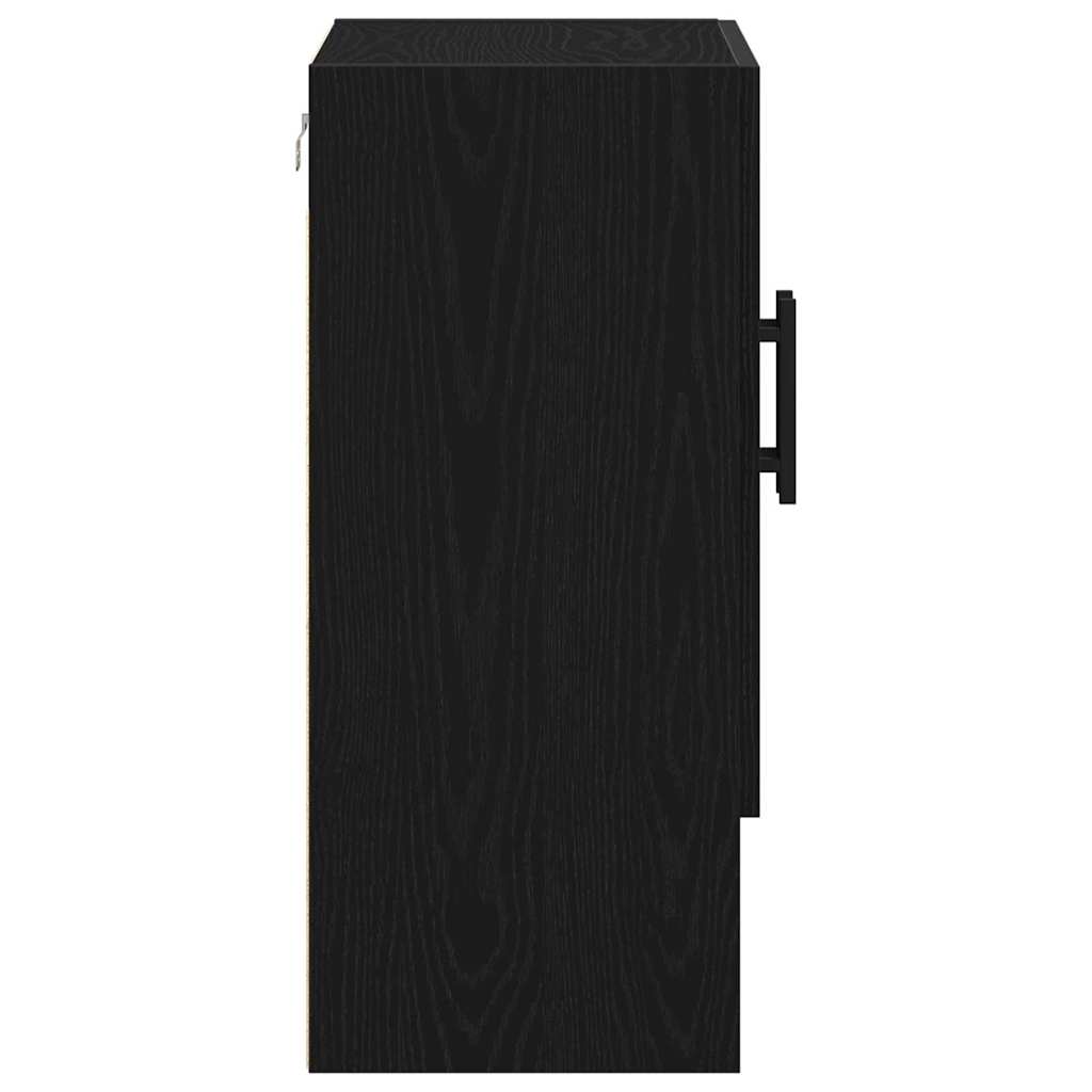Vegghengt skap Svart Eik 60 x 31 x 70 cm Konstruert tre