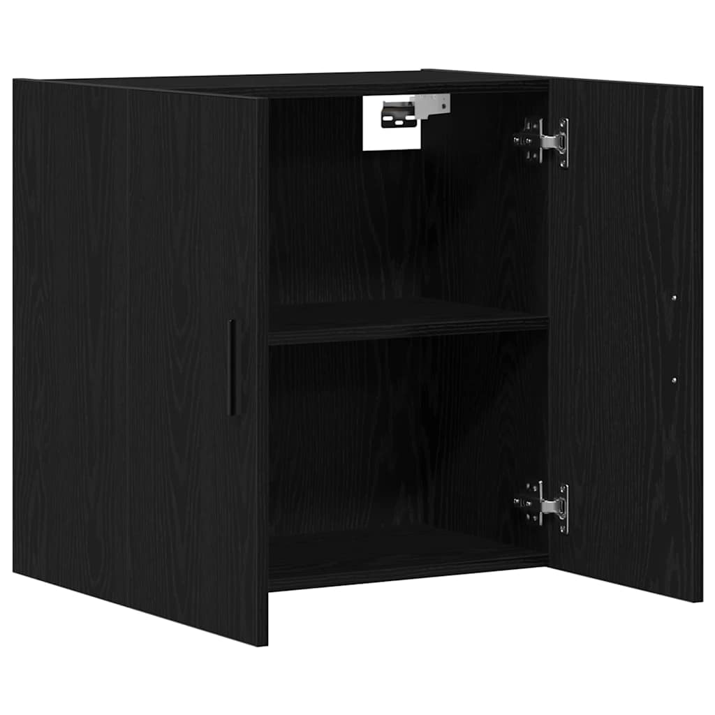 Vegghengt skap Svart Eik 60 x 31 x 60 cm Konstruert tre