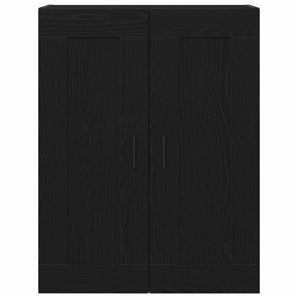 Vegghengt skap Svart Eik 69,5 x 34 x 90 cm Konstruert tre