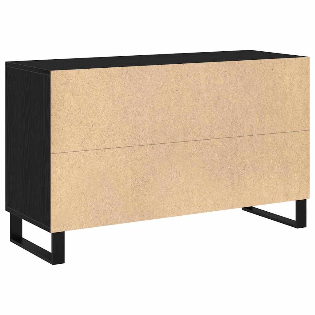 Serviesskap med skuff Svart Eik 100 x 36 x 60 cm Konstruert tre