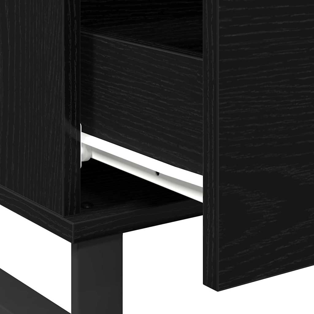 Kaffebord med skuff Svart Eik 90 x 50 x 36,5 cm Konstruert tre